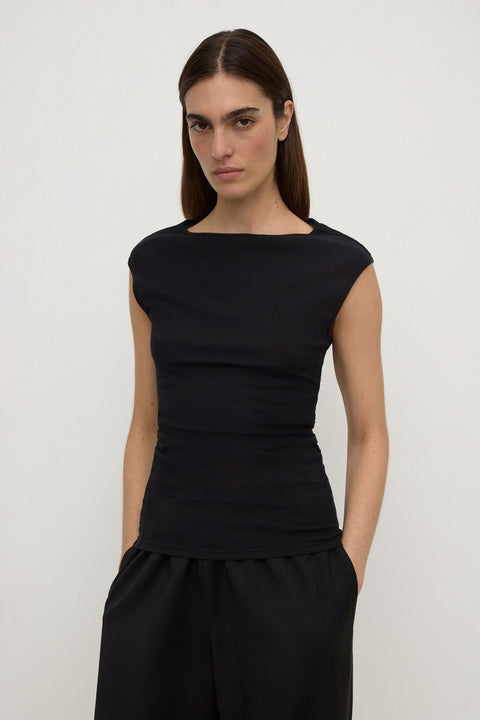 Mika Capped Sleeve Top