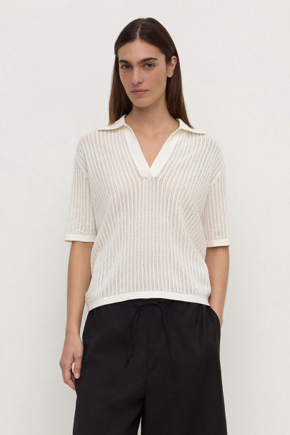 Nina Cotton Knit Polo