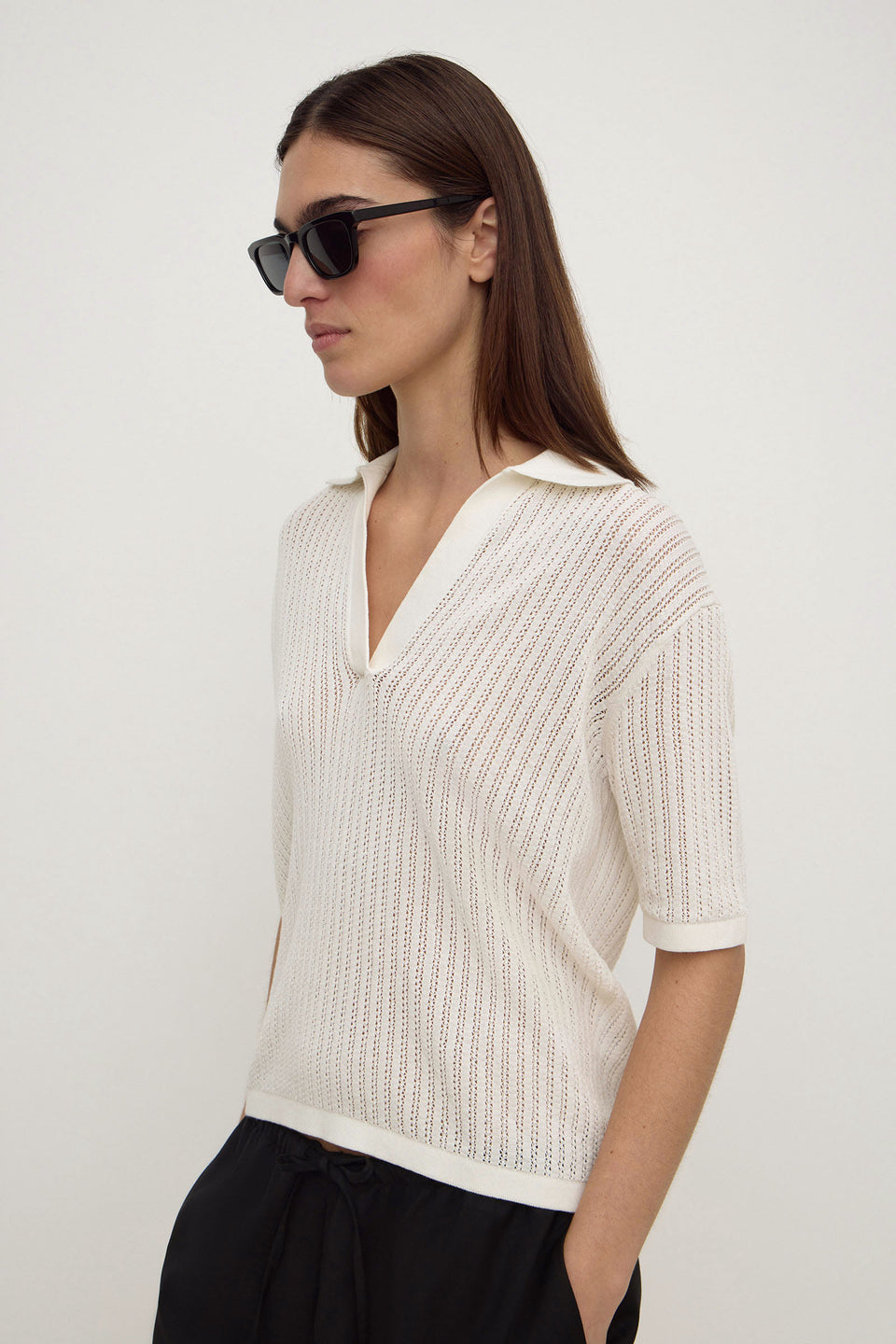 Nina Cotton Knit Polo