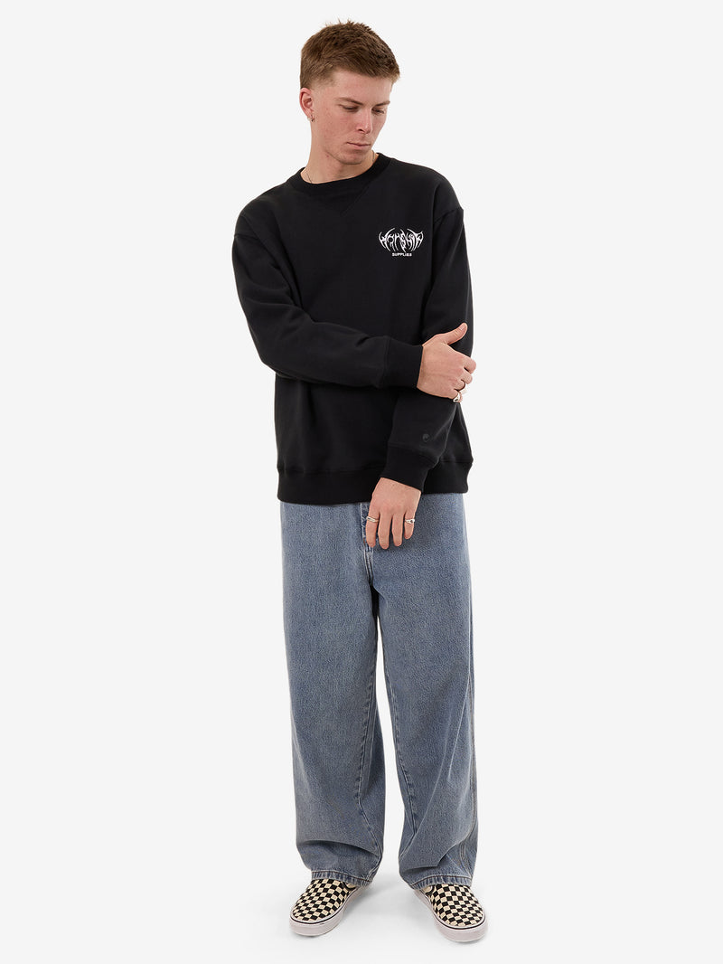 Diablo Fleece Crew Black