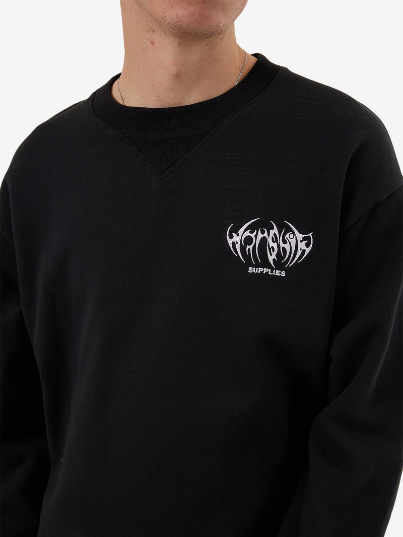 Diablo Fleece Crew Black