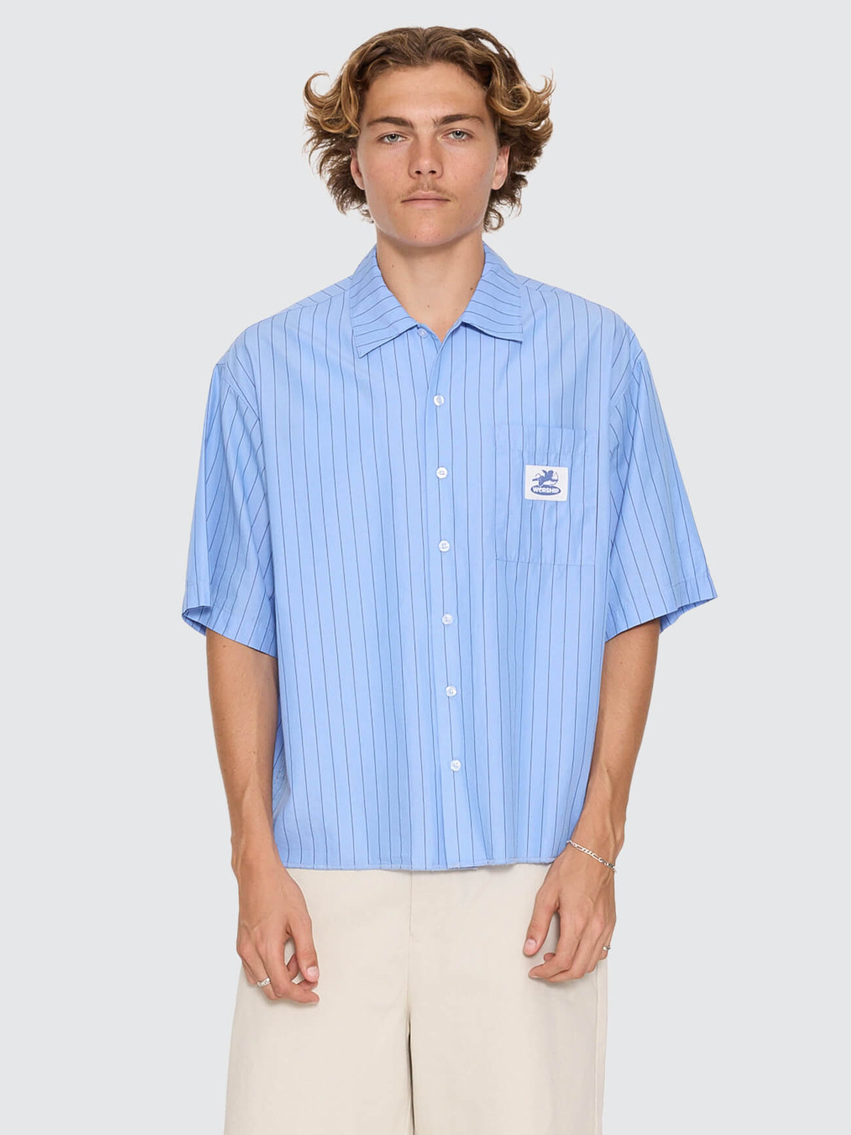 Shadow Cherub Box Crop Short Sleeve Shirt