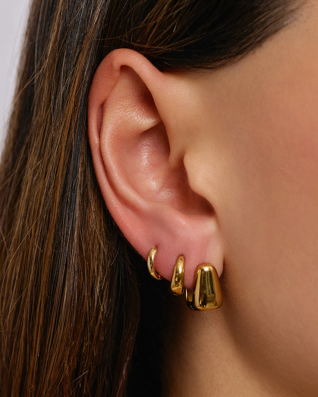Tess Gold Hoop Earrings Mini