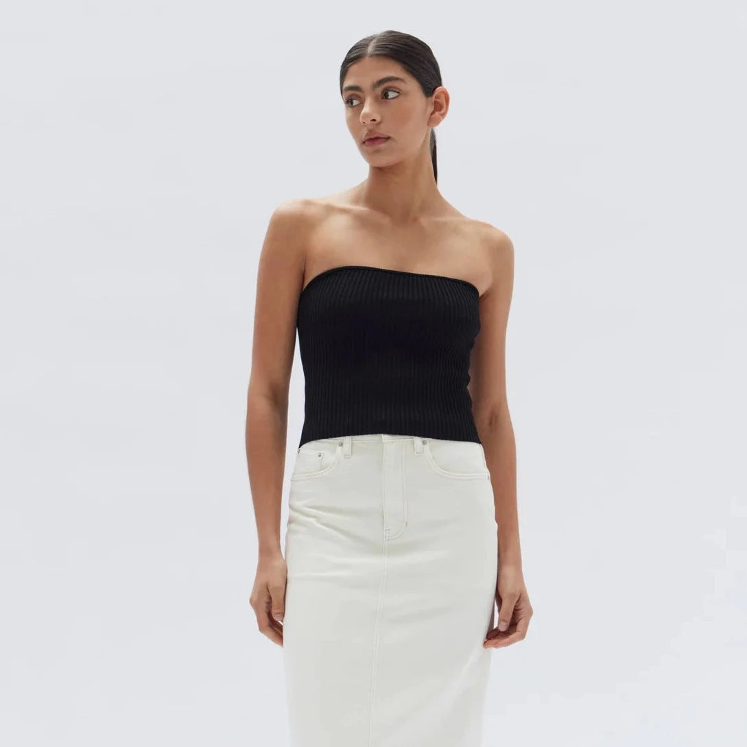 Skara Strapless Rib Top