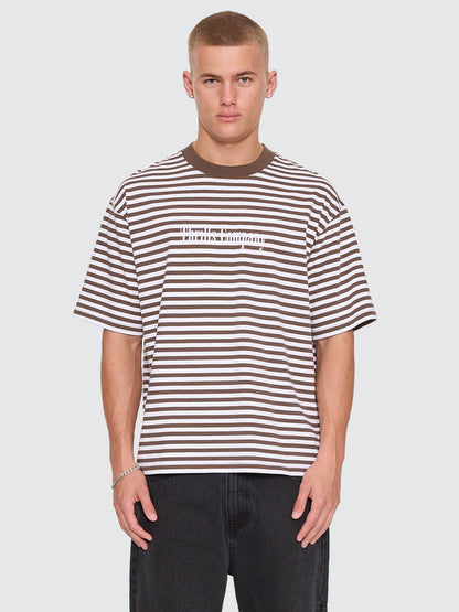 Primitive Stripe Oversize Box Crop Tee