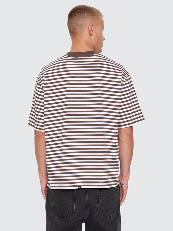 Primitive Stripe Oversize Box Crop Tee