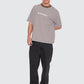 Primitive Stripe Oversize Box Crop Tee