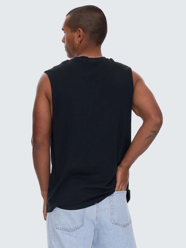 Calm State Embro Box Fit Oversize Cropped Muscle Tee