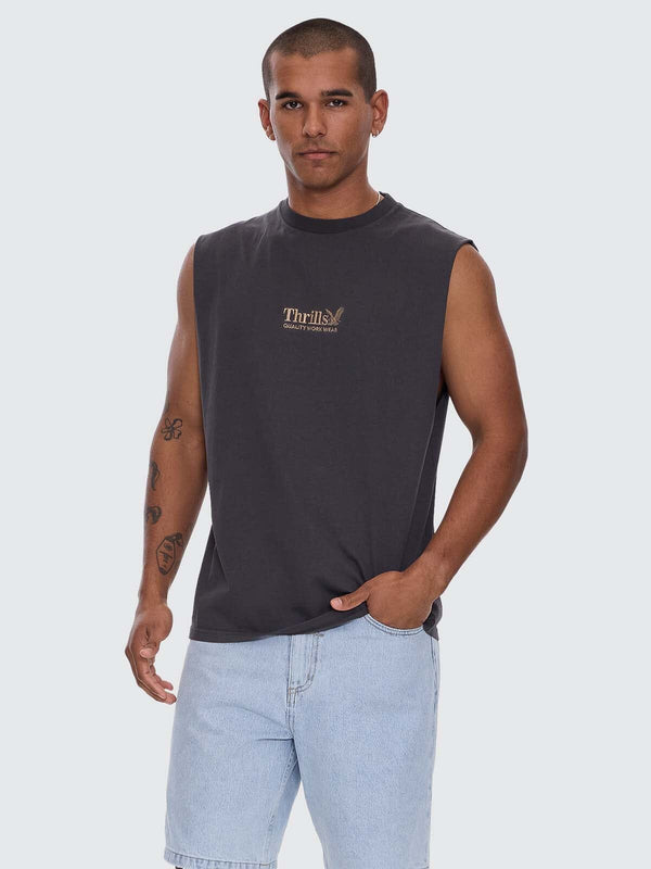 Thrills Workwear Embro Merch Fit Muscle Tee