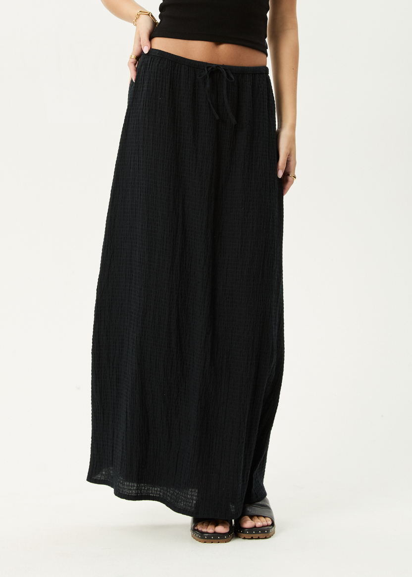 Focus Seersucker Maxi Skirt