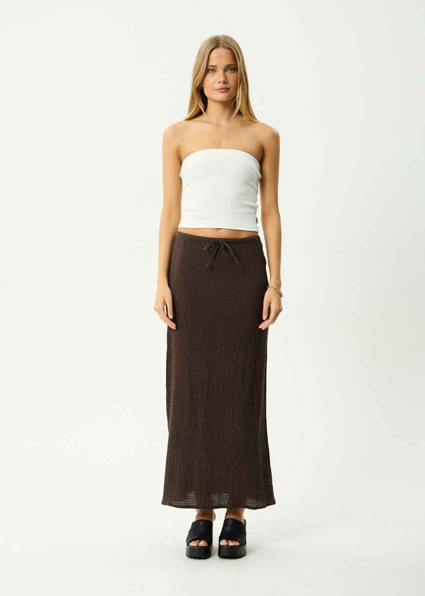 Focus Seersucker Maxi Skirt
