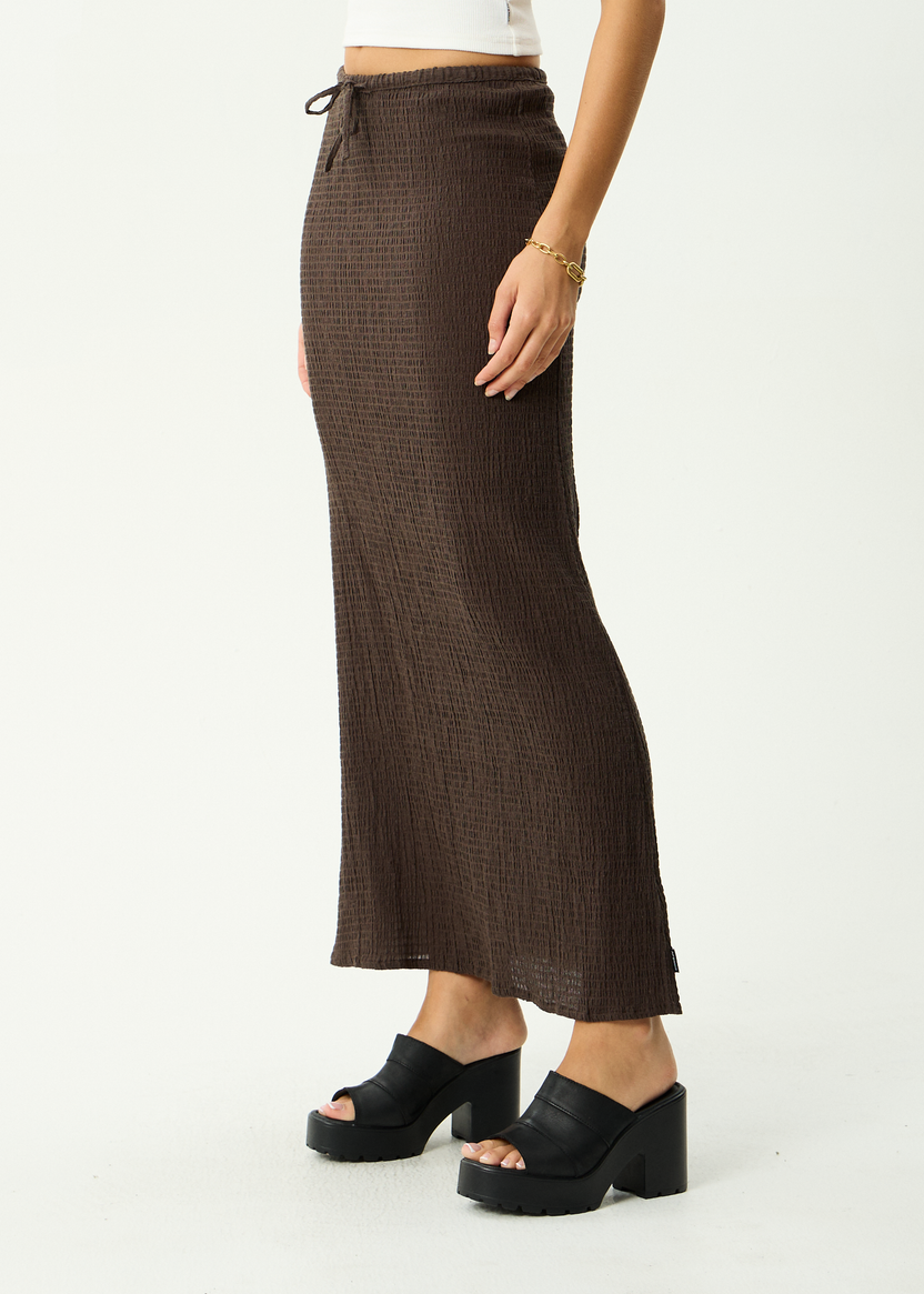 Focus Seersucker Maxi Skirt