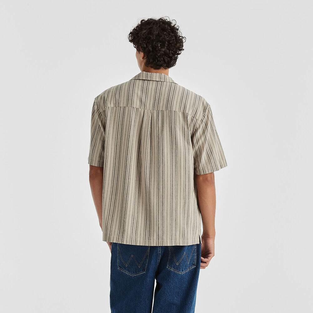 Box Resort Shirt Hessian Stripe