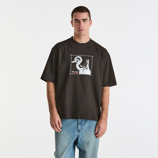 Witching Hour Boxcar Tee Worn Black