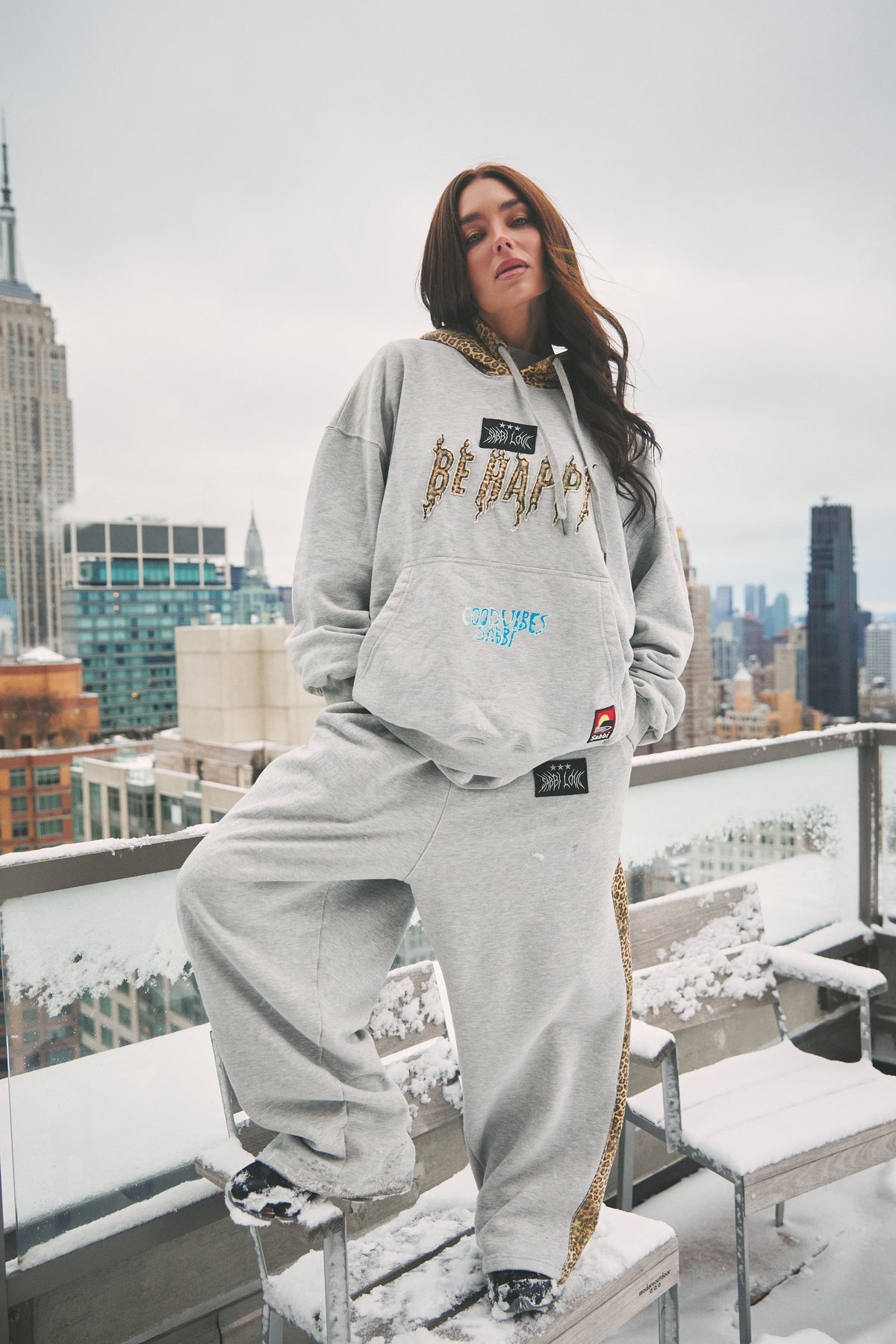 The Be Happy Leopard Hoodie