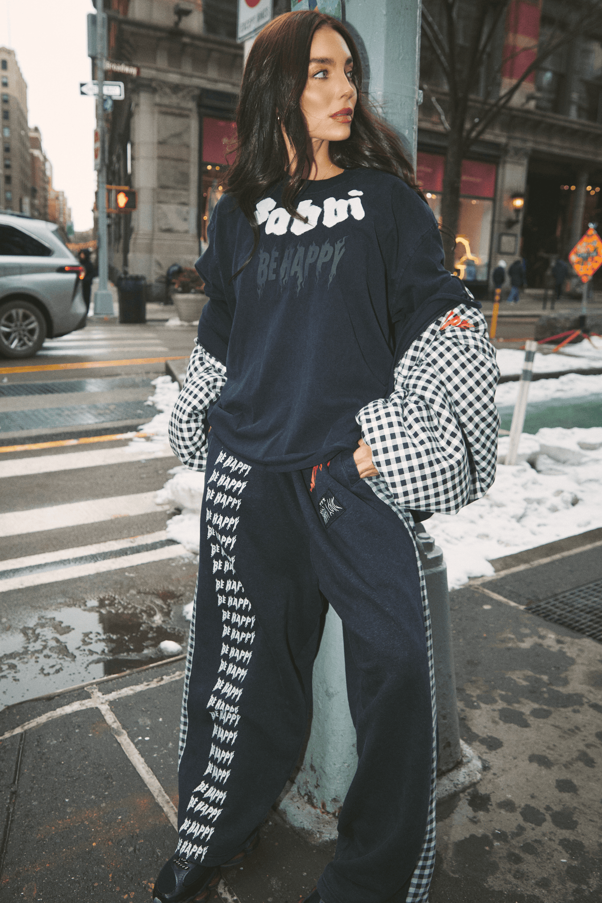 The Be Happy Regular Fit Tee Black