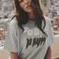 The Be Happy Regular Fit Tee Grey