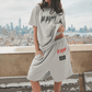 The Be Happy Regular Fit Tee Grey