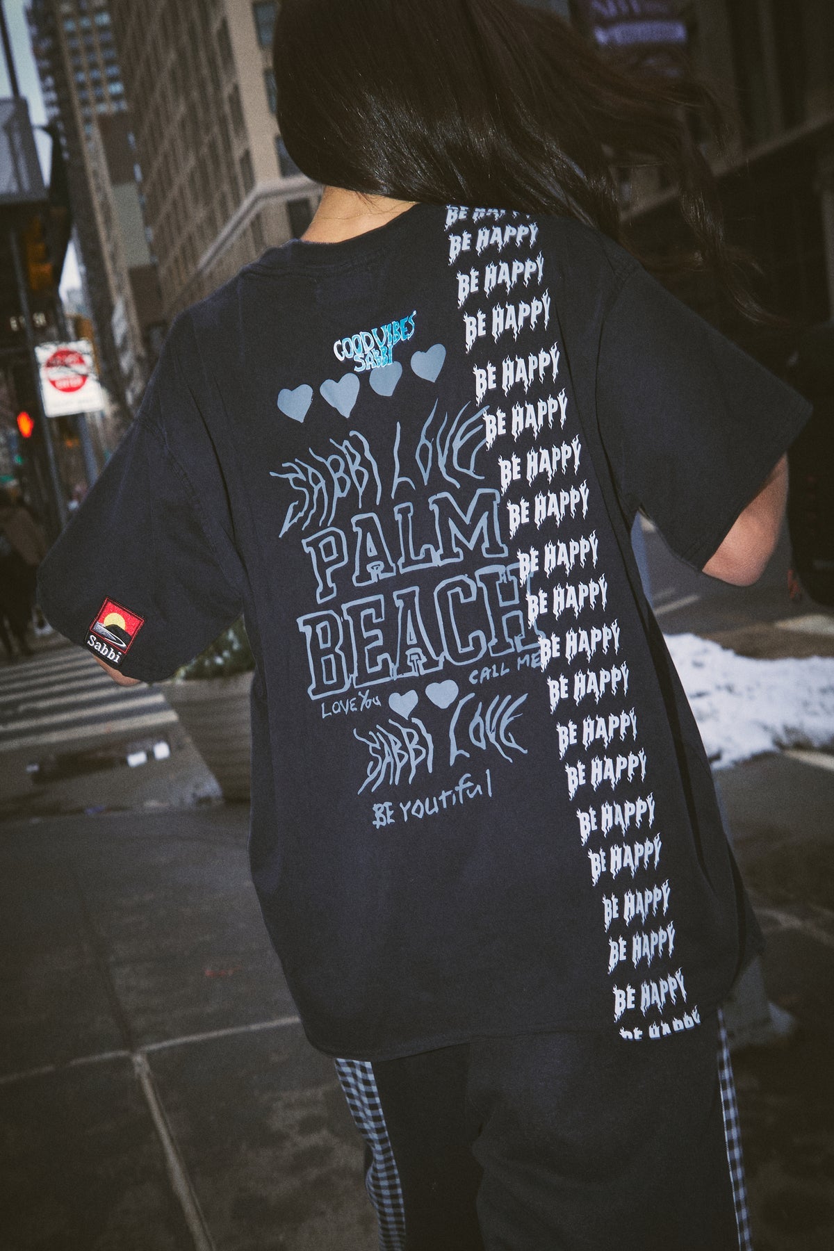 The Be Happy Regular Fit Tee Black