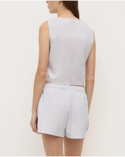 Cora Stripe Button Front Top