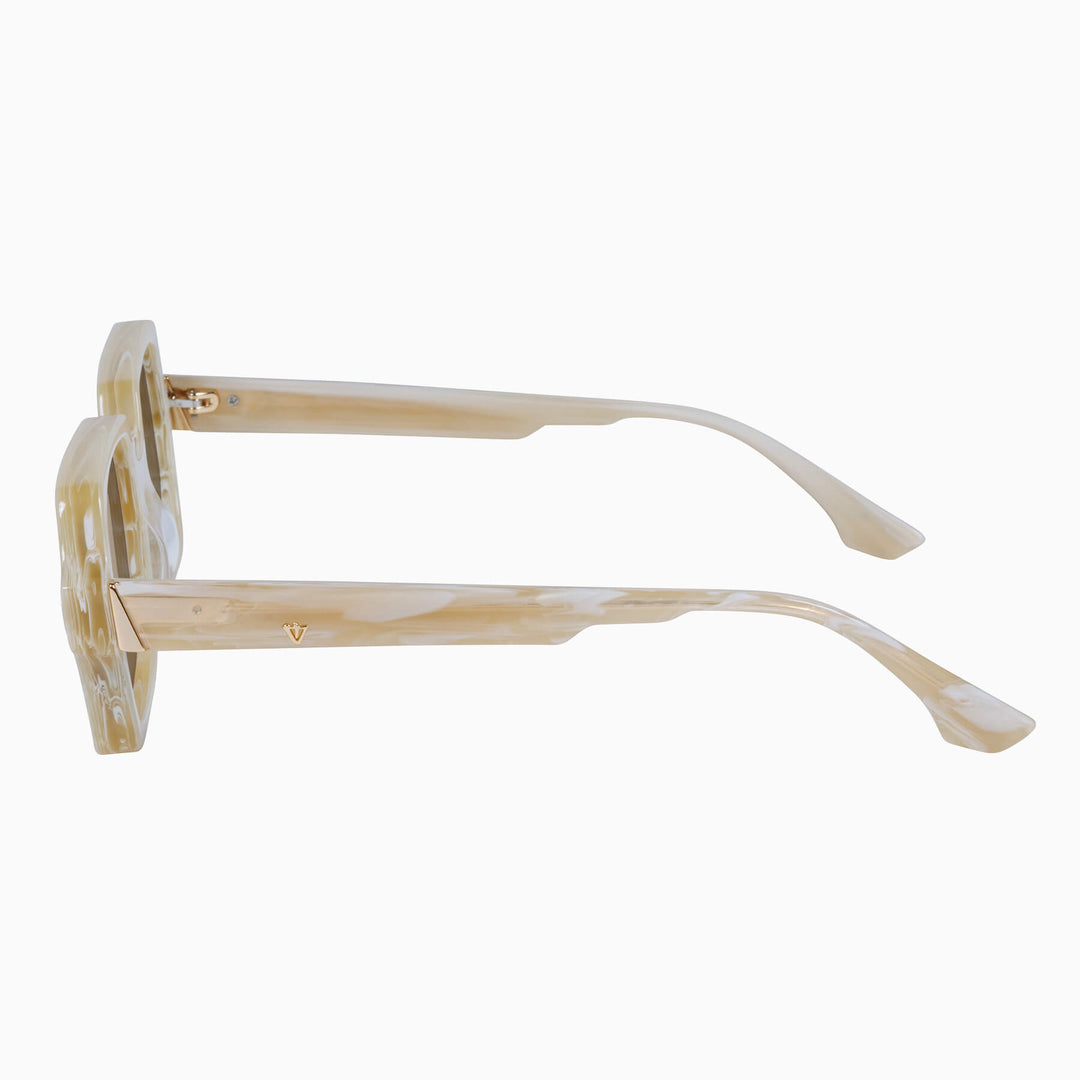 Liberty - Travertine w. Gold Metal/Brown Gradient Lens