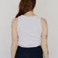 The Crop Tank White/Pink