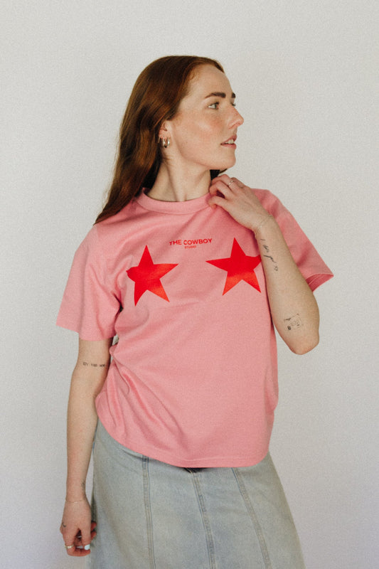 The Girlfriend Tee Pink/Red